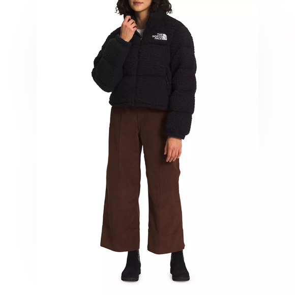 NWT Women’s High Pile Nuptse Jacket Sherpa The North face black medium m - Picture 16 of 16
